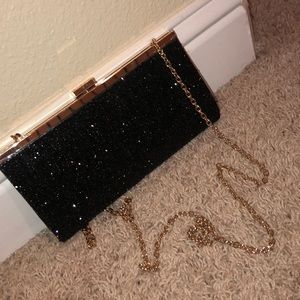 I.N.C Black Glitter Evening Clutch!